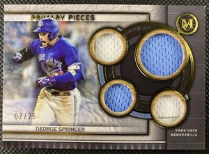 Colección Museo George Springer 2023 Piezas Primarias Reliquia Cuádruple/25 #SPPPQR-GS - Imagen 1 de 2