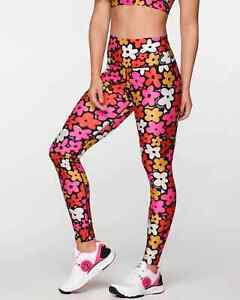Zumba You In Bloom High Waisted Ankle Leggings ~ Shocking Pink ~XS S M L XL XXL