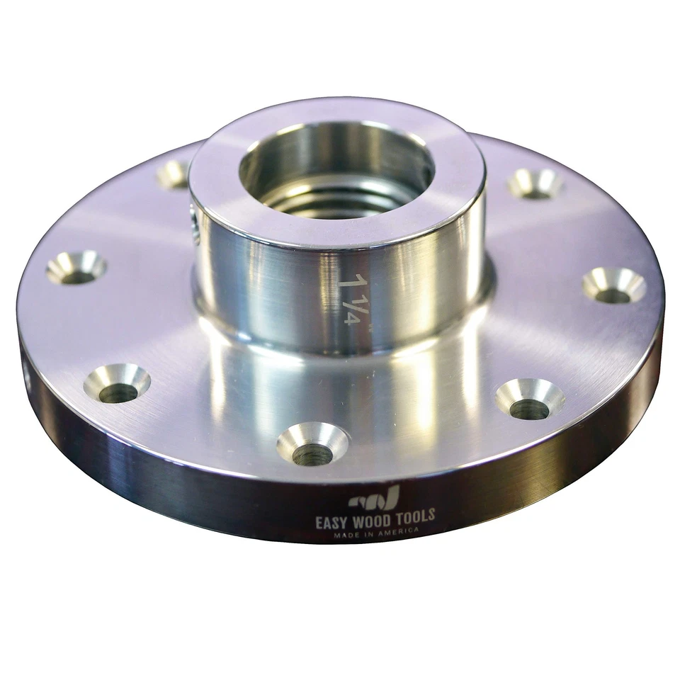 4-1/2" Diameter x 1-1/4" - 8 TPI (F645) Bright Aluminum Faceplate - Image 1 of 1