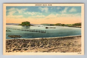ME-Maine, Crescent Beach, Antique, Vintage Souvenir Postcard - Picture 1 of 2
