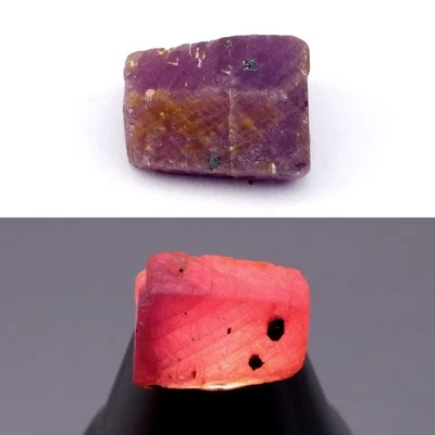 💎 8,28 quilates 10,5 x 8,8 mm rubí púrpura rosado natural áspero - gema de Madagascar sin calentar Foto 1 de 4