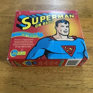 Superman on Radio 4 Cassettes & Booklet 6 Hours 27 Episodes 60 Page Booklet 1997 - Imagen 1 de 3