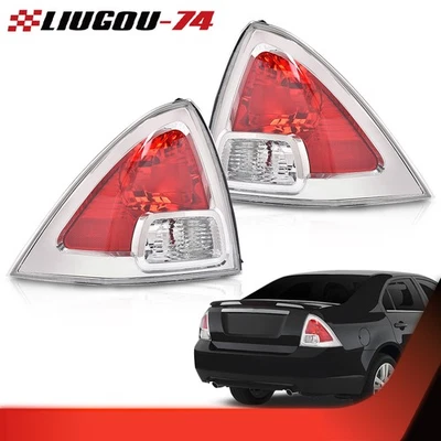 Tail Light Fit For 2006-2009 Ford Fusion Chrome Pair/Left Driver/Right Passenger - Image 1 of 4