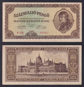 Hungary Banknote 100 Milliò Pengo 1946 P.-124 BB+/VF+ - Picture 1 of 2