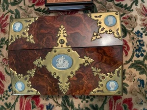 ESTATE 1800 Antique Rosewood Brass Georgian Captain’s Writing Box Hidden Storage - Picture 1 of 13