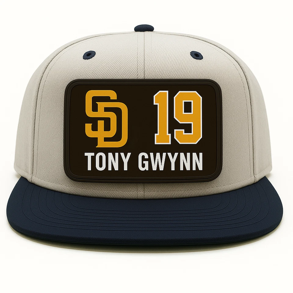 Chapéu Tony Gwynn #19 San Diego Padres, Patch de Metal Removível, Snapback - Imagem 1 de 1