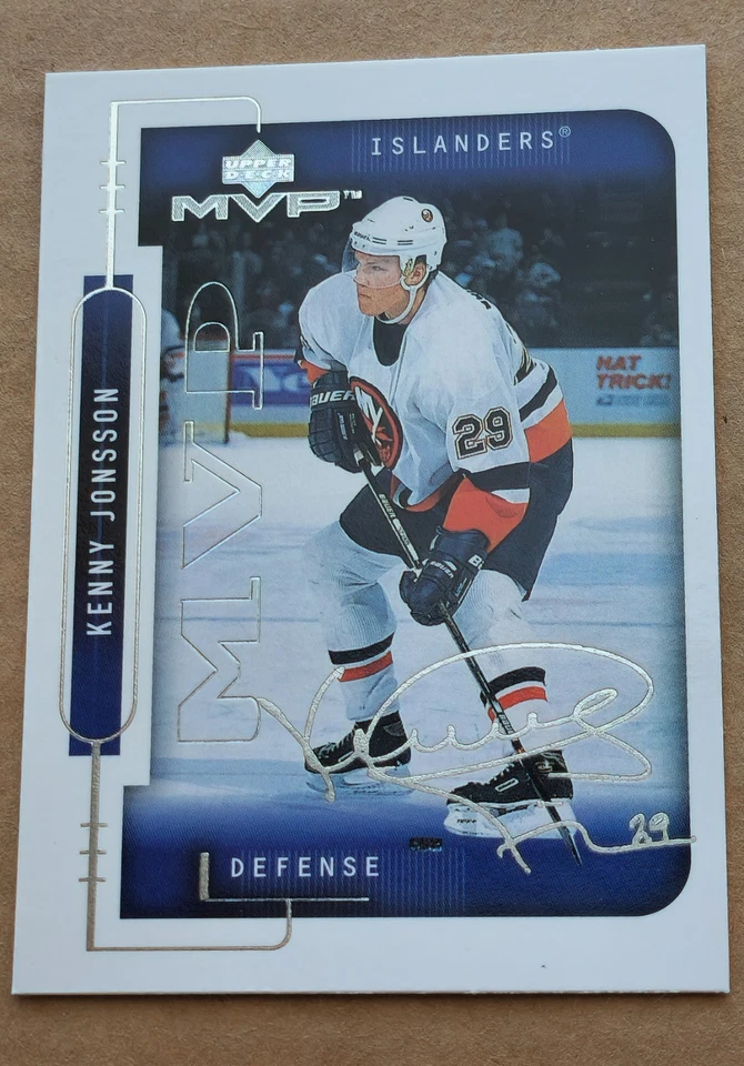 1999-00 Upper Deck MVP Silver Script Kenny Jonsson #129 New York Islanders  - Image 1 of 2