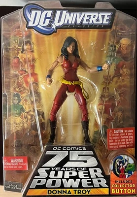 Novo e lacrado DC Universe Classics Donna Troy boneco de ação botão de colecionador! - Imagem 1 de 2