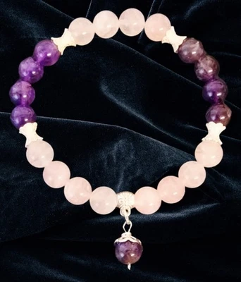 Amethyst Armband💫Damen Armband Perlenarmband Sterlingsilber  Damen Schmuck - Bild 1 von 2