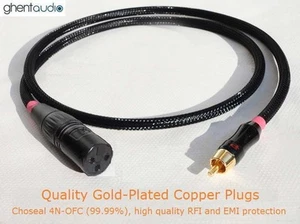 A06 (0.5m 1.5ft) --- RCA/Phono(male) to XLR(Female) Choseal 4N-OFC Audio Cable - Picture 1 of 3