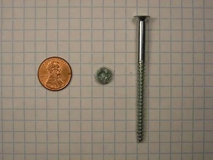 WOOD SCREWS #10 x 2-3/4" STEEL, FLAT HEAD, PHILLIPS DRIVE, ZINC-PLATED - Picture 1 of 1