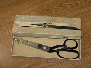 VINTAGE WISS PINKING SHEARS SEWING SCISSORS IN THE ORIGINAL BOX Model C - Picture 1 of 9
