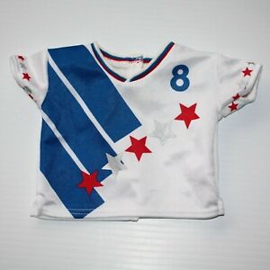 Tenue de football American Girl 2004 Go USA étoile maillot clouté haut chemise pour poupées