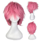 Ladieshair Cosplay Perücke rosa / pink kurz 32cm Fairy Tail - Natsu