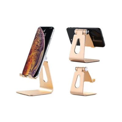 Adjustable Cell Phone Tablet Desk Stand Holder Desktop Aluminum metal  Universal - Image 1 of 4