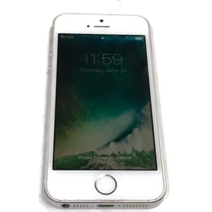 Apple iPhone 5 5s Silver GSM A1533 Locked Carrier Unknown AS IS - Picture 1 of 11