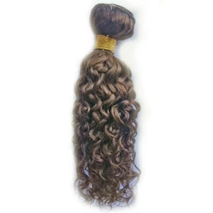 Light Brown Jerry Curl Curly Sew In Hair Weave Extension 100 Human - Picture 1 of 2