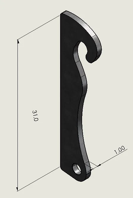 Conjunto de ganchos para carregadeira de rodas Deere Hi-VIZ Hi Vis 444k-644l BUDD Laser 1" - Imagem 1 de 4