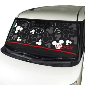 Disney Mickey Mausgesicht schwarz weiß vorne Sonnenschirm JDM Japan Autozubehör - Bild 1 von 2