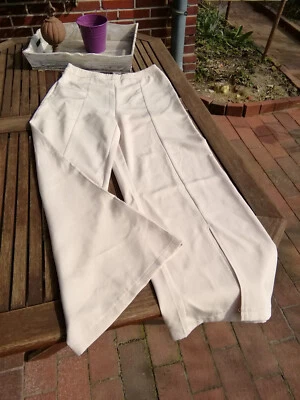 Shein tolle geschlitzte Marlene Palazzo Hose Stretch beige Schlitz M 38/40 - Bild 1 von 4