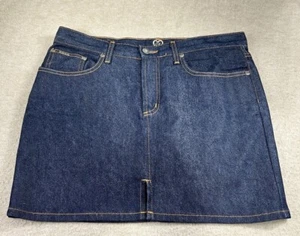 Vintage 90er XOXO Jeans Mini Denim Rock Gr. 9/10 dunkel gewaschen Made in USA NEU - Bild 1 von 3