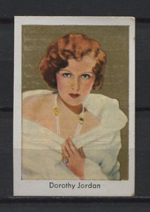 Dorothy Jordan Vintage Movie Star Trading Card Mercedes 12