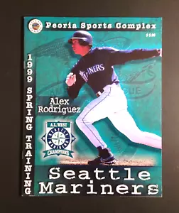 Seattle Mariners 1999 Spring Training Scorebook Program Alex Rodriguez VTG MLB - Picture 1 of 6