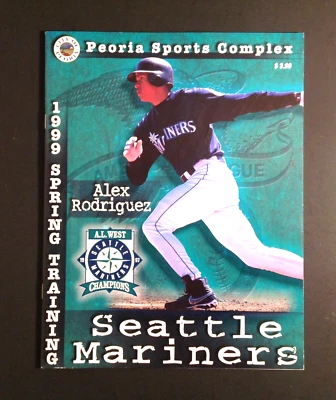 Seattle Mariners 1999 Spring Training Scorebook Program Alex Rodriguez VTG MLB - Image 1 of 4