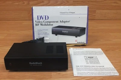 Radio Shack (15-1214) DVD Video Component Adapter Wired RF Modulator w/ Manual  - Image 1 of 4