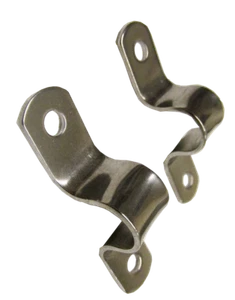 2 x 13mm ACERO INOXIDABLE MARINA CHAPA ALAMBRE CORREAS PARA OJOS yate barco cubierta cuerda - Imagen 1 de 2