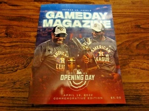 2022 Houston Astros Commemorative Opening Day Game Program 4/18/2022 Alvarez - Picture 1 of 8