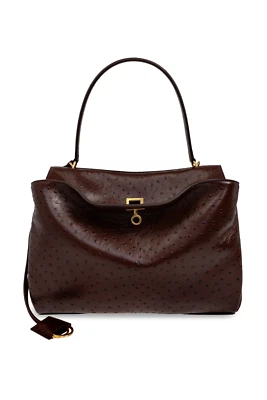 Bolsa de mão de couro marrom média BALENCIAGA Rodeo nova e autêntica - Imagem 1 de 4