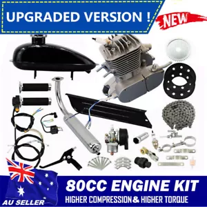 BT80 2 Stroke 80CC Bicycle Engine Motor Kit Fit for Motorized Cycle Push Bike - Picture 1 of 12