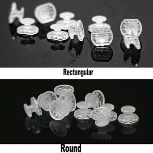 Ortodoncia Dental Adhesivo Cerámica Transparente Botones Linguales Base Redonda/Rectangular - Imagen 1 de 24
