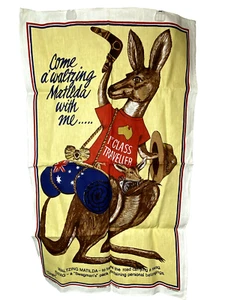 Vintage australiano valzer Matilda parete swag wren tavolo lino canguro anni 90 - Foto 1 di 6