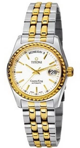 Titoni Cosmo King Swiss Two Tone Automatic Men's Watch 787 SY-310 - Picture 1 of 3