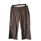 Columbia Womens Olive Green 100% Cotton Cargo Capri Pants - Size 10 