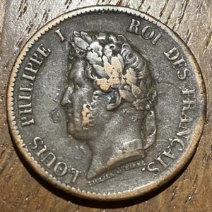 TRÈS BELLE PIECE 5 CENTIMES COLONIE . LOUIS PHILIPPE I 1843 A (991) - Foto 1 di 2