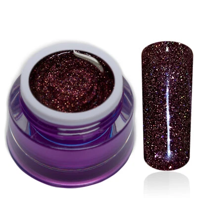 Farbgel Glitter Rot Braun Glitzer Herbst Farbe Led UV-Gel Nailart Nagel Design - Bild 1 von 2