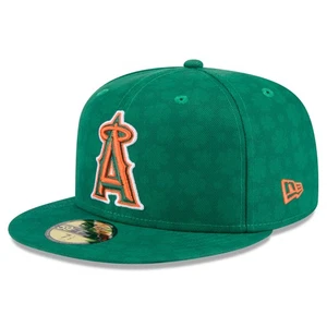 Men's New Era Kelly Green Los Angeles Angels St. Patrick's Day 59FIFTY Fitted - Picture 1 of 6