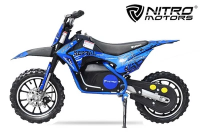 NITRO MOTORS Dirtbike Serval 49cc 10 Zoll Crossbike Pocketbike Bike Drossel Kinderbike