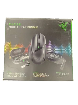 RAZER Mobile Gear Bundle Hammerhead True Wireless Earbuds Basilisk X Mouse &Case - Image 1 of 4