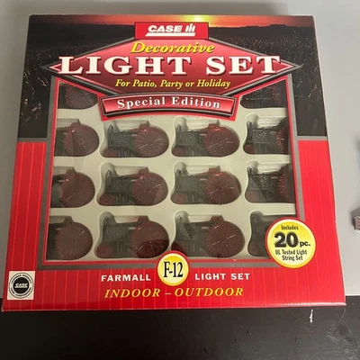 Case Farmall F-12 Decorative 20 Piece String Light Set Special Edition - NOS NEW - Image 1 of 4
