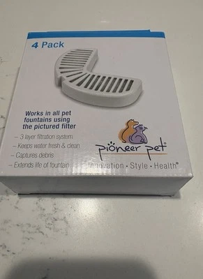 Pack de 4 nuevos. Filtro de fuente de agua Pioneer Pet artículo de repuesto #3014 perros y gatos Foto 1 de 3