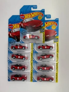 Lot of 9 - 2019 Hot Wheels ’91 Mazda MX 5 Miata Red – Speed Graphics 184/25 - Picture 1 of 1