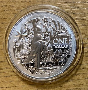 2021  AUSTRALIAN  COAT OF ARMS 1oz  999 SILVER ONE DOLLAR COIN AUSTRALIA - Picture 1 of 2