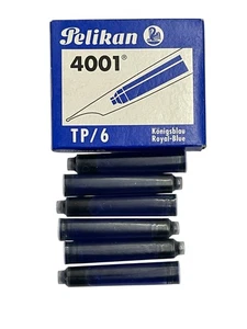 6 PELIKAN 4001 FÜLLFEDERHALTER PATRONEN ROYAL BLUE TP/6 - Bild 1 von 1