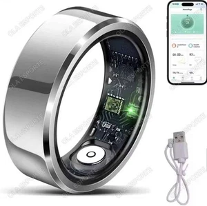 Silber Gebraucht Smart Ring Blutdrucküberwachung Herzfrequenz Smartring IP 68 DE - Bild 1 von 24