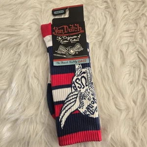 Calcetines VON DUTCH Originales Mezcla Algodón Rojo Azul Blanco NUEVO Talla 10-13 - Imagen 1 de 7