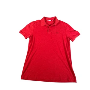 Camisa Polo Lacoste Roja Calce Ajustado Para Hombre XL FR 6 Manga Corta Mezcla de Algodón - Imagen 1 de 10